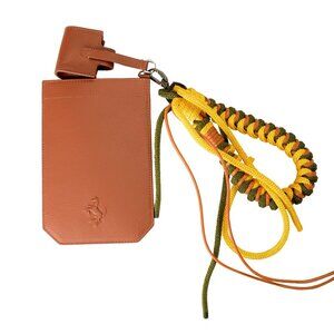 Scuderia Ferrari 100% Leather Wristlet Phone Case and Earphones Case